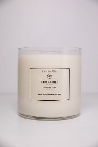 Dark Cedar " I AM Enough" Affirmation Candle - 60 oz