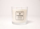 Vanilla Coconut "I Am Strong" Affirmation Candle- 17.5 oz