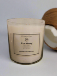 Vanilla Coconut Affirmation "I Am Strong" Candle - 55 oz