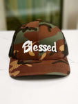 Camouflage #blessed trucker mesh hat